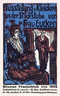 Catalogue of the exhibition of dresses from the needlework salon of Mrs. Eucken (1916) by <a href="https://www.rawpixel.com/search/Ernst%20Ludwig%20Kirchner?sort=curated&amp;page=1&amp;topic_group=_my_topics">Ernst Ludwig Kirchner</a>. Original from The Los Angeles County Museum of Art. Digitally enhanced by rawpixel.