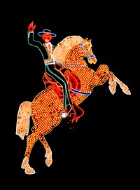 Hacienda Horse and Rider, historic neon sign, Las Vegas, Nevada. Original image from Carol M. Highsmith’s America, Library of Congress collection. Digitally enhanced by rawpixel.