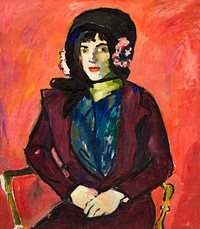 Portrait of a Girl (1909–1914) painting in high resolution by Henry Lyman Sayen. Original from the Smithsonian Institution. Digitally enhanced by rawpixel.