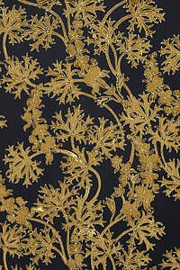 Art nouveau gold monkshood flower pattern design resource