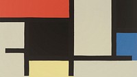 Mondrian cubism wallpaper, desktop background, Composition famous painting