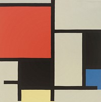 Composition (1921) print in high resolution by Piet Mondrian. Original from Museum of New Zealand Te Papa Tongarewa. Digitally enhanced by rawpixel.