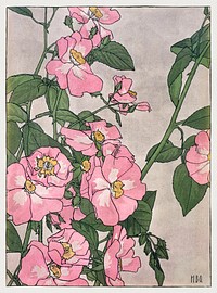 Prairie Rose (1915) by <a href="https://www.rawpixel.com/search/Hannah%20Borger%20Overbeck?sort=curated&amp;page=1&amp;topic_group=_my_topics">Hannah Borger Overbeck</a>. Original from The Los Angeles County Museum of Art. Digitally enhanced by rawpixel.