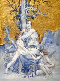 Allegory of Time (1896) painting in high resolution by Luc-Olivier Merson. Original from The Public Institution Paris Mus&eacute;es. Digitally enhanced by rawpixel.