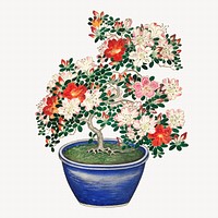 Plant illustration, Ohara Koson-inspired vintage artwork, remixed by rawpixel