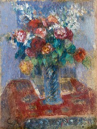 Bouquet de fleurs (ca. 1900) painting in high resolution by Camille Pissarro. Original from the Kunstmuseum Basel Museum. Digitally enhanced by rawpixel.