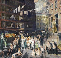 Cliff Dwellers (1913) painting in high resolution by George Wesley Bellows. Original from Los Angeles County Museum of Art. Digitally enhanced by rawpixel.