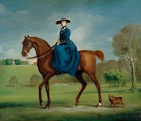 The Countess of Coningsby in the Costume of the Charlton Hunt (1760) painting in high resolution by George Stubbs. Original from The Yale University Art Gallery. Digitally enhanced by rawpixel.