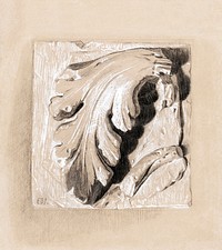 A Fragment from an Antique Frieze (1833–1898) drawing in high resolution by Sir Edward Burne–Jones. Original from National Gallery of Art. Digitally enhanced by rawpixel.