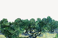 Van Gogh's Olive Trees  border collage element, famous artwork remixed by rawpixel  psd