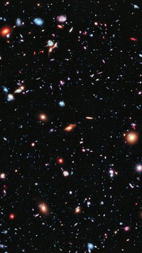 Space mobile wallpaper, iPhone background, Hubble goes to the extreme to assemble farthest-ever view of the universe, remix from the artwork of NASA