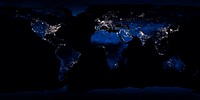 Clear shot of every parcel of Earth&rsquo;s land surface and islands in nighttime view in visible light. A composite of images taken throughout April 18th - October 23rd, 2012. Original from NASA. Digitally enhanced by rawpixel.