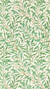 William Morris mobile wallpaper, willow pattern mobile background