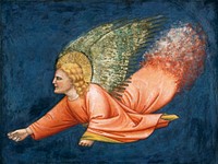 Two Angels during 14th century by North Italian Painter. Original from The MET Museum. Digitally enhanced by rawpixel.