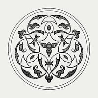 Medieval emblem vector badge symbol