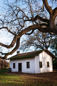 The adobe home of William Ide at the William B. Ide Adobe State Historic Park in Red Bluff, California.