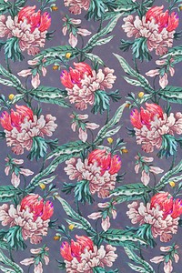 Vintage pink floral pattern background