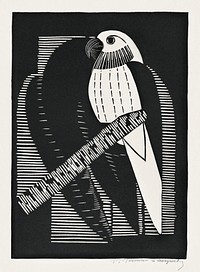 Parakeets (Parkieten) (1927) print in high resolution by <a href="https://www.rawpixel.com/search/Samuel%20Jessurun%20de%20Mesquita?sort=curated&amp;page=1">Samuel Jessurun de Mesquita</a>. Original from The Rijksmuseum. Digitally enhanced by rawpixel.
