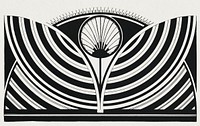 Stylized floral pattern (Gestileerd bloemmotief) (c.1905) print in high resolution by <a href="https://www.rawpixel.com/search/Samuel%20Jessurun%20de%20Mesquita?sort=curated&amp;page=1">Samuel Jessurun de Mesquita</a>. Original from The Rijksmuseum. Digitally enhanced by rawpixel.