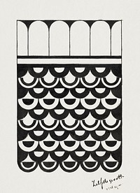 Ornament of scales (Ornament van schubben) (1878&ndash;1944) print in high resolution by <a href="https://www.rawpixel.com/search/Samuel%20Jessurun%20de%20Mesquita?sort=curated&amp;page=1">Samuel Jessurun de Mesquita</a>. Original from The Rijksmuseum. Digitally enhanced by rawpixel.