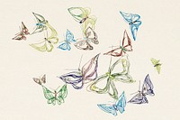 Vintage butterfly. Digitally enhanced from our own original 1904 edition of Kamisaka Sekka's Cho senshu (One Thousand Butterflies).