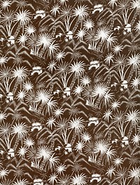 White palm trees (1931) pattern in high resolution by Charles Goy. Original from the Rijksmuseum. Digitally enhanced by rawpixel.