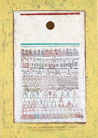 A sheet from the city book (1928) painting in high resolution by Paul Klee. Original from the Kunstmuseum Basel Museum. Digitally enhanced by rawpixel.