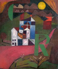 Villa R (1919) painting in high resolution by Paul Klee. Original from the Kunstmuseum Basel Museum. Digitally enhanced by rawpixel.