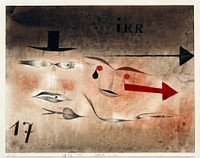 Seventeen, crazy (1923) painting in high resolution by Paul Klee. Original from the Kunstmuseum Basel Museum. Digitally enhanced by rawpixel.