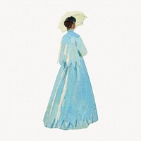 Woman in the Garden, Monet's famous painting  remixed by rawpixel 