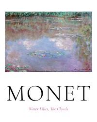 Claude Monet poster, famous painting Water Lilies wall art decor