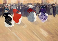 The quadrille at the Moulin-Rouge (1902) by Louis Abel-Truchet. The City of Paris&#39; Museums. Digitally enhanced by rawpixel.