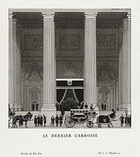 The Last Coach (1920) print in high resolution by Bernard Boutet de Monvel, published in Gazette de Bon Ton. Original from The Rijksmuseum. Digitally enhanced by rawpixel.