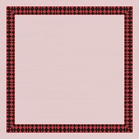 Frame vector with vintage red border, remixed from the artworks by Mario Simon