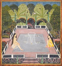 Women by a Garden Pool. Original from The Yale University Art Gallery. Digitally enhanced by rawpixel.