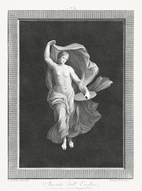 A partly nude bacchante holding a disk in her left hand and raising her garments with right (1795&ndash;1820) by Vicenzo Feoli. Original from The MET museum. Digitally enhanced by rawpixel.