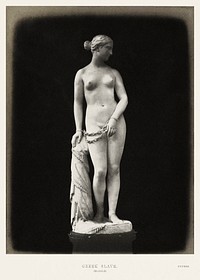 Sensual nude sculpture, Greek Slave (1850) by Hugh Owen and Nicolaas Henneman. Original from The MET Museum. Digitally enhanced by rawpixel.