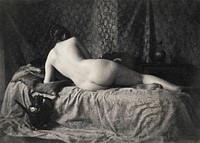 Nude photography of naked woman, Female Nude from the Back (1870s). Original from The MET Museum. Digitally enhanced by rawpixel.