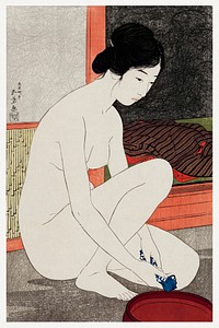 Yokugo no onna (1915) by Goyō Hashiguchi. Original from Library of Congress. Digitally enhanced by rawpixel.