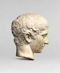 Marble head of a youth (A.D. 41&ndash;54) sculpture in high resolution. Original from The MET Museum. Digitally enhanced by rawpixel.