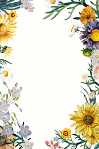 Vector botanical vintage flower frame 