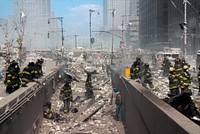 Rescue operations during the aftermath of the September 11 terrorist attack on the World Trade Center, New York City. Courtesy of the Prints and Photographs Division, Library of Congress. Digitally enhanced by rawpixel.