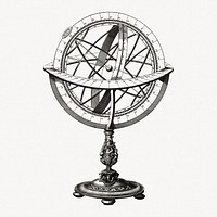 Vintage astrological sphere illustration