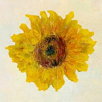 Sunflower vector remixed from the artworks of Claude Monet.