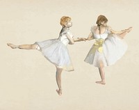 Ballerina vector, remixed from the artworks of the famous French artist Edgar Degas.