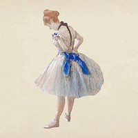 Ballet dancer vector, remixed from the artworks of the famous French artist Edgar Degas.
