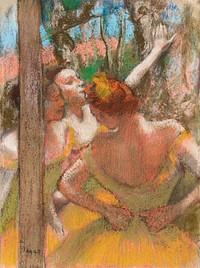 Dancers (1896) painting in high resolution by the famous Edgar Degas. Original from the Cleveland Museum of Art. Digitally enhanced by rawpixel.