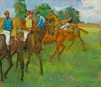 Before the Race (1887&ndash;1889) painting in high resolution by the famous <a href="https://www.rawpixel.com/search/Edgar%20Degas">Edgar Degas</a>. Original from the Cleveland Museum of Art. Digitally enhanced by rawpixel.