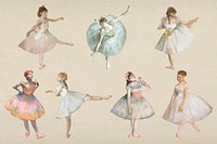 Ballerina vector collection, remixed from the artworks of the famous French artist <a href="https://slack-redir.net/link?url=https%3A%2F%2Fwww.rawpixel.com%2Fsearch%2FEdgar%2520Degas" target="_blank">Edgar Degas</a>.