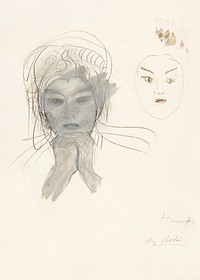Hanako (1907) by <a href="https://www.rawpixel.com/search/Auguste%20Rodin?sort=curated&amp;page=1">Auguste Rodin</a>. Original from The MET museum. Digitally enhanced by rawpixel.